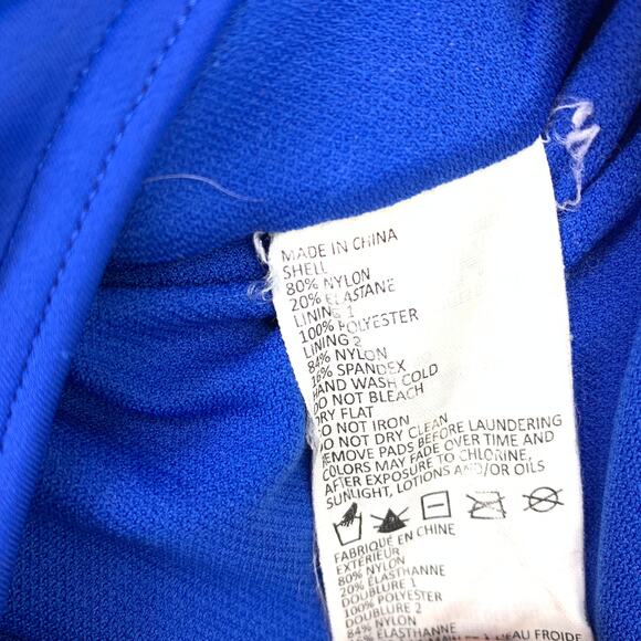 Prana Women's Size 34D Small Kayana D-Cup One-Piece Swimsuit Sleeveless Blue - Picture 6 of 6